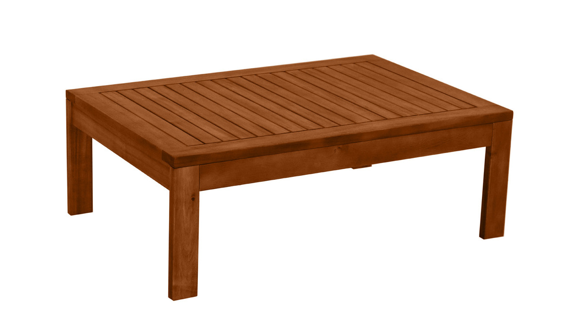Table basse de jardin en bois massif L90 cm SALVADOR