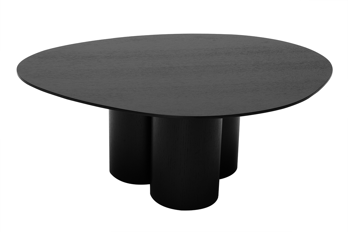 Table basse design bois noir L100 cm HOLLEN