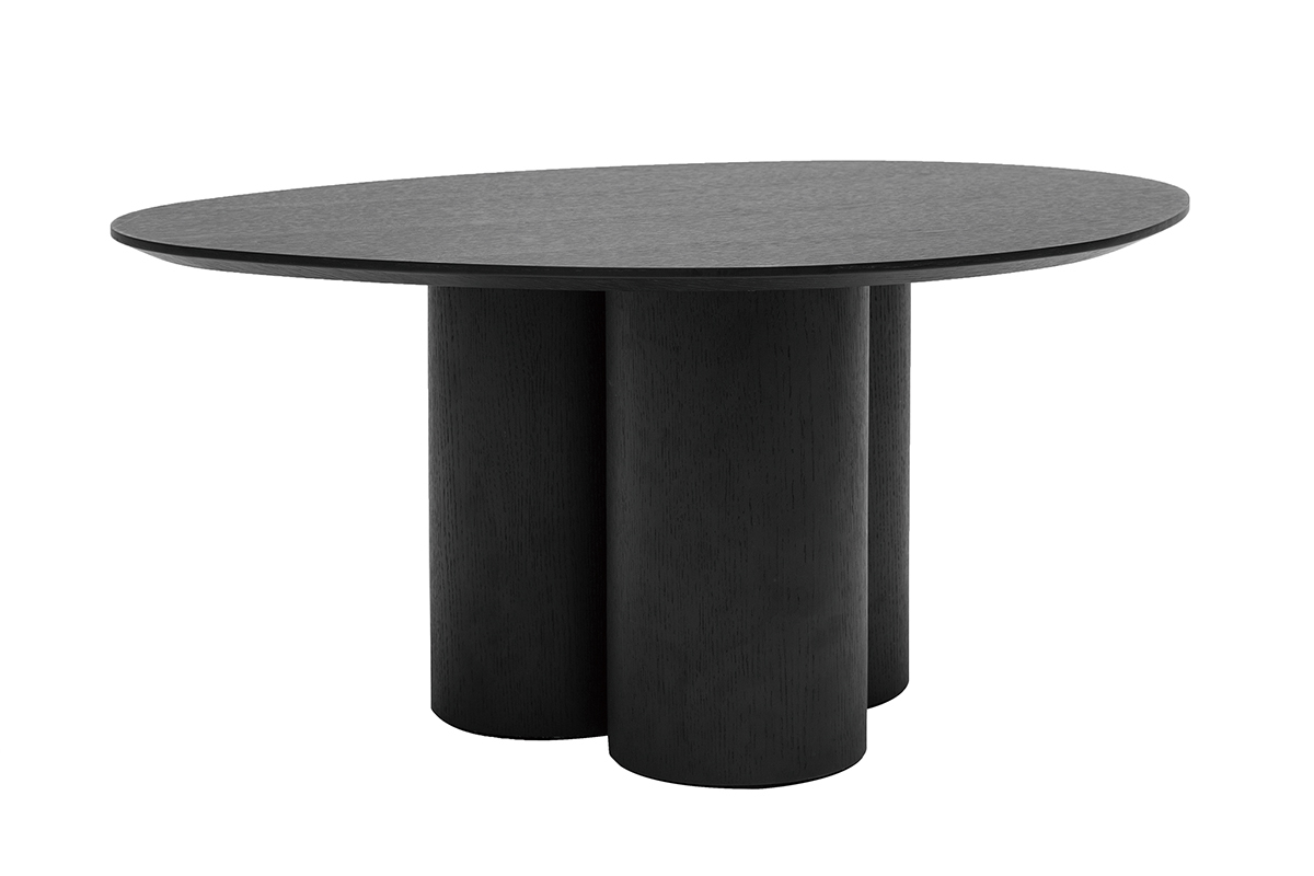 Table basse design bois noir L78 cm HOLLEN