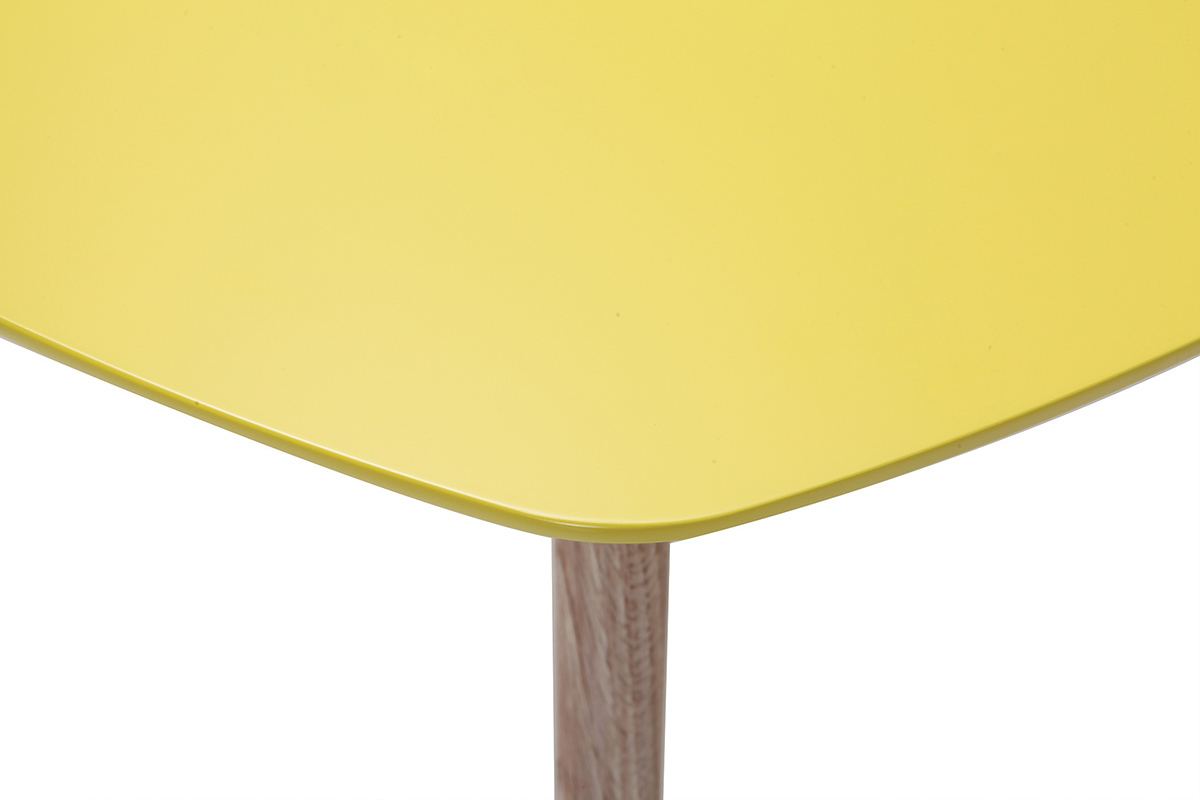 Table basse design jaune 80cm EKKA