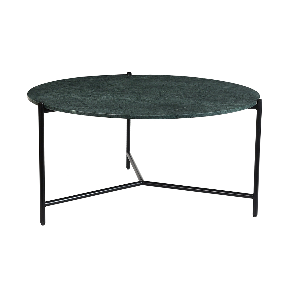 Table basse design ronde en marbre vert D90 cm BUMCELLO