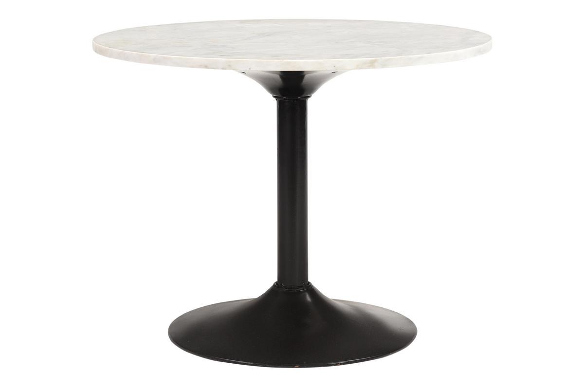 Table basse en marbre et mtal noir D60 cm COPEN