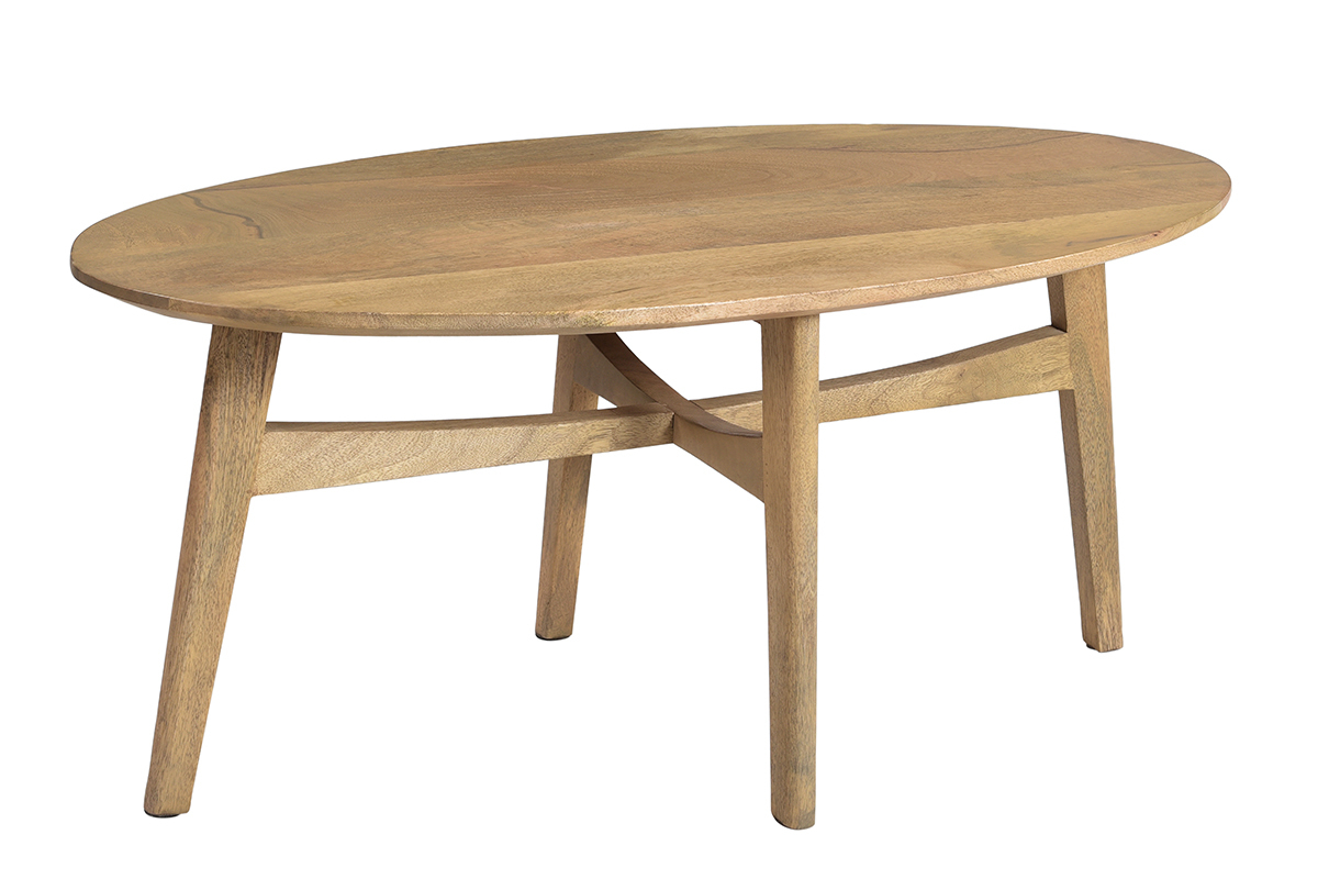 Table basse ovale bois manguier massif L100 cm PALEY