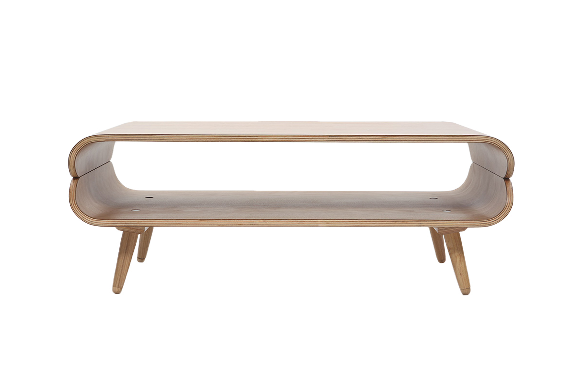 Table basse rectangulaire scandinave bois clair L118 cm TAKLA