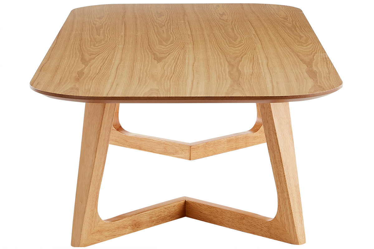 Table basse rectangulaire scandinave bois clair L150 cm JUKE