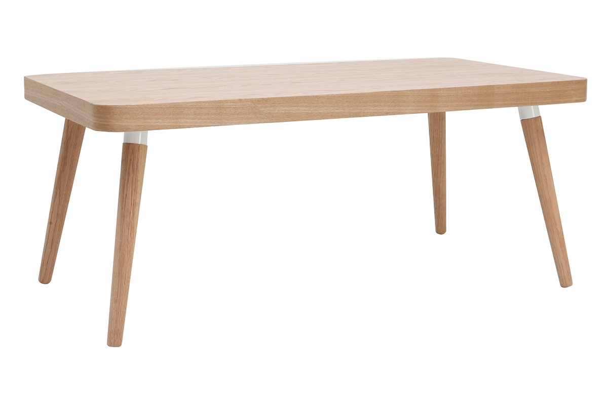 Table basse rectangulaire scandinave bois clair L95 cm TOTEM