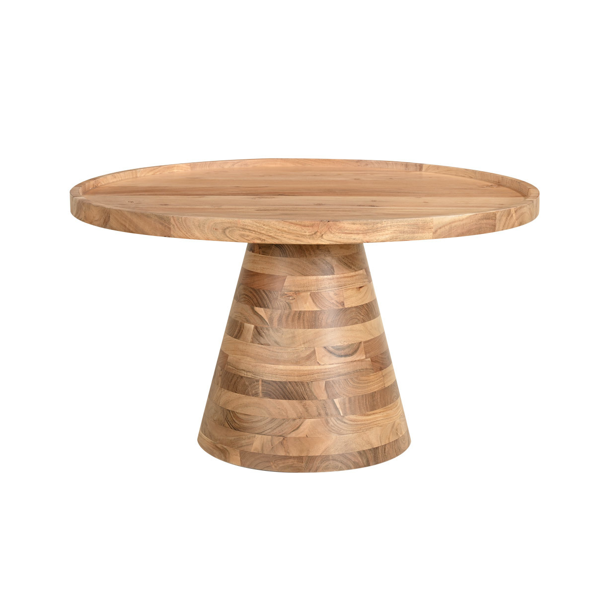 Table basse ronde en bois massif D80 cm MATERA