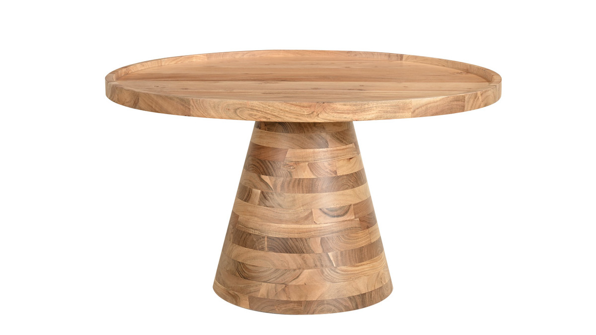 Table basse ronde en bois massif D80 cm MATERA