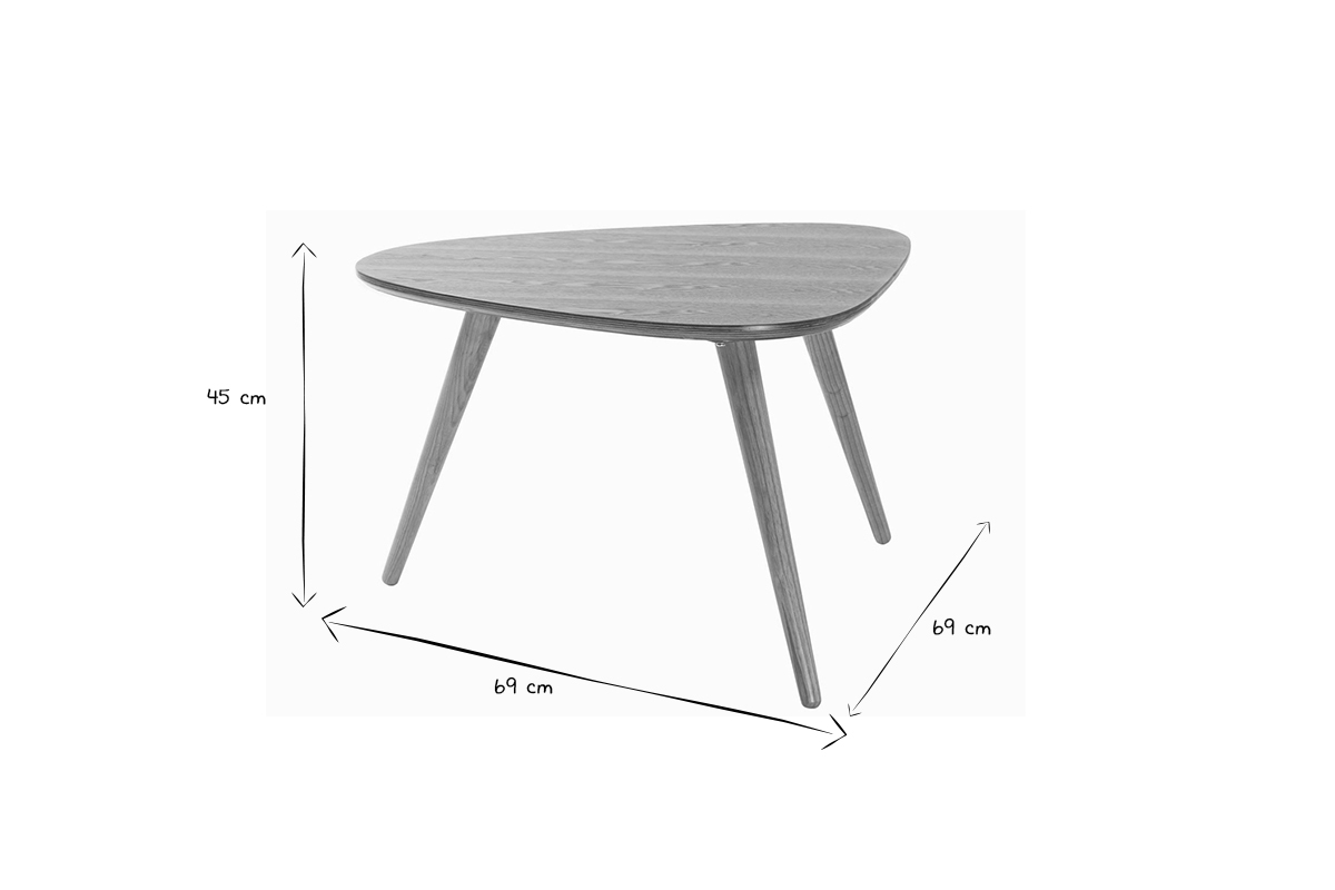 Table basse scandinave bois clair L69 cm ARTIK