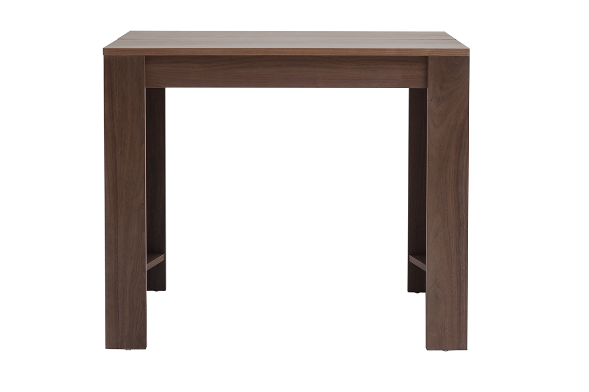 Table console extensible design finitioin bois noyer L90 cm CALEB