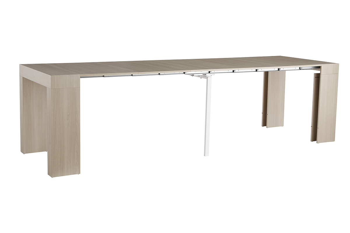 Table console extensible design finition chne L46-291 cm COMO