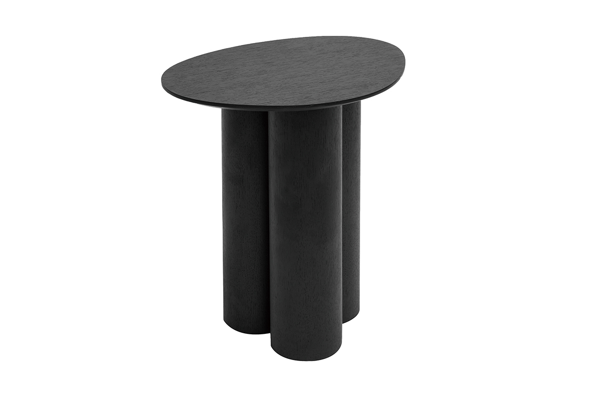 Table d'appoint design bois noir L44 cm HOLLEN