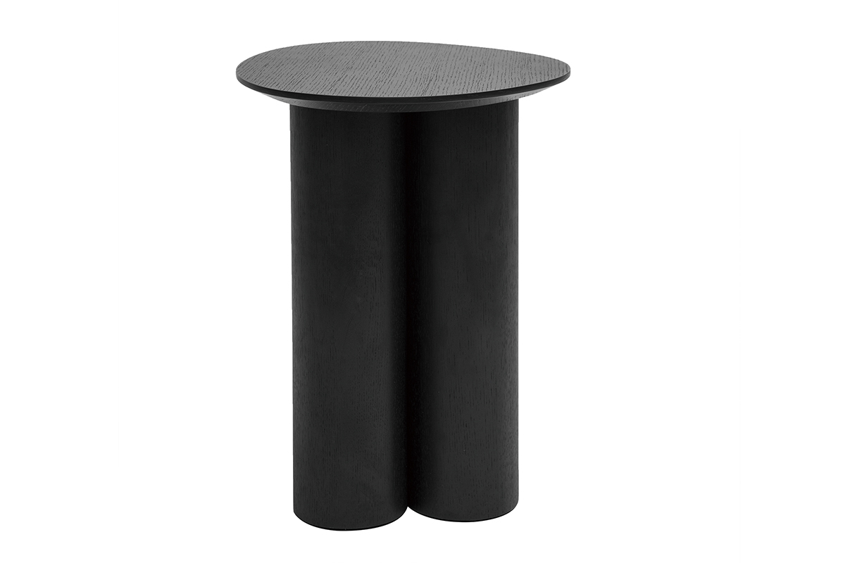 Table d'appoint design bois noir L44 cm HOLLEN