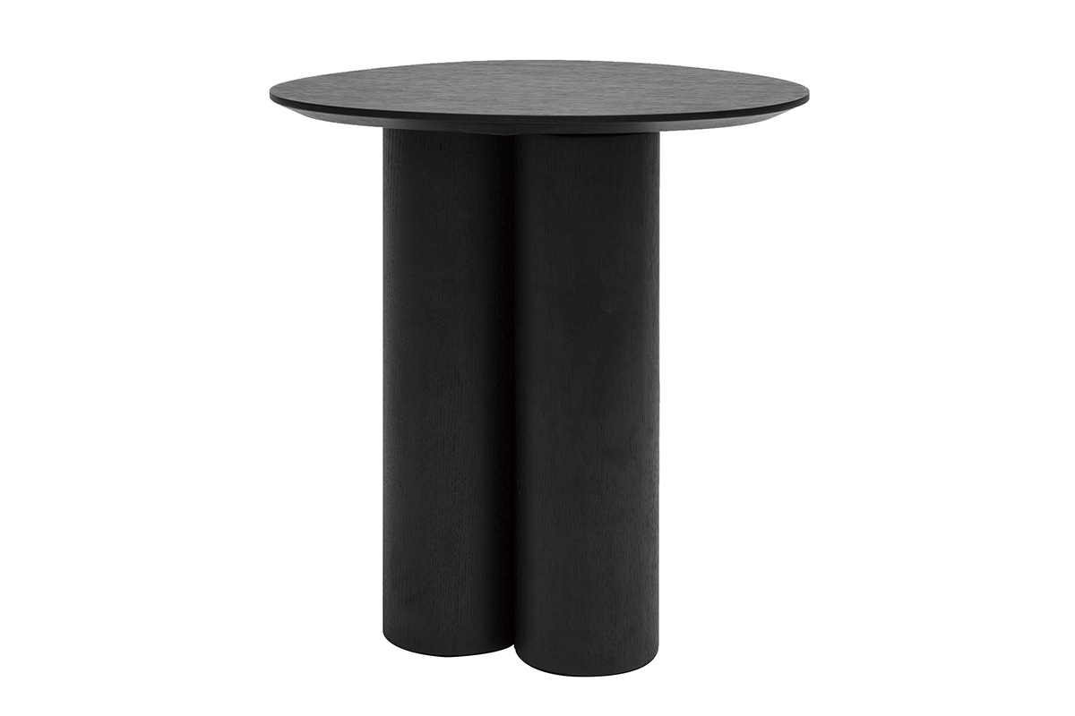 Table d'appoint design bois noir L44 cm HOLLEN