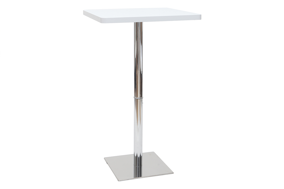 Table de bar carre blanche JACK