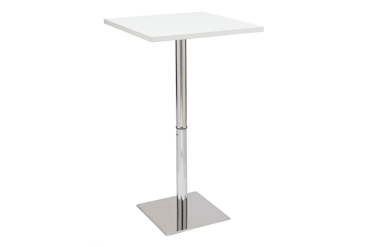 Table de bar design carre blanche L60 cm JACK