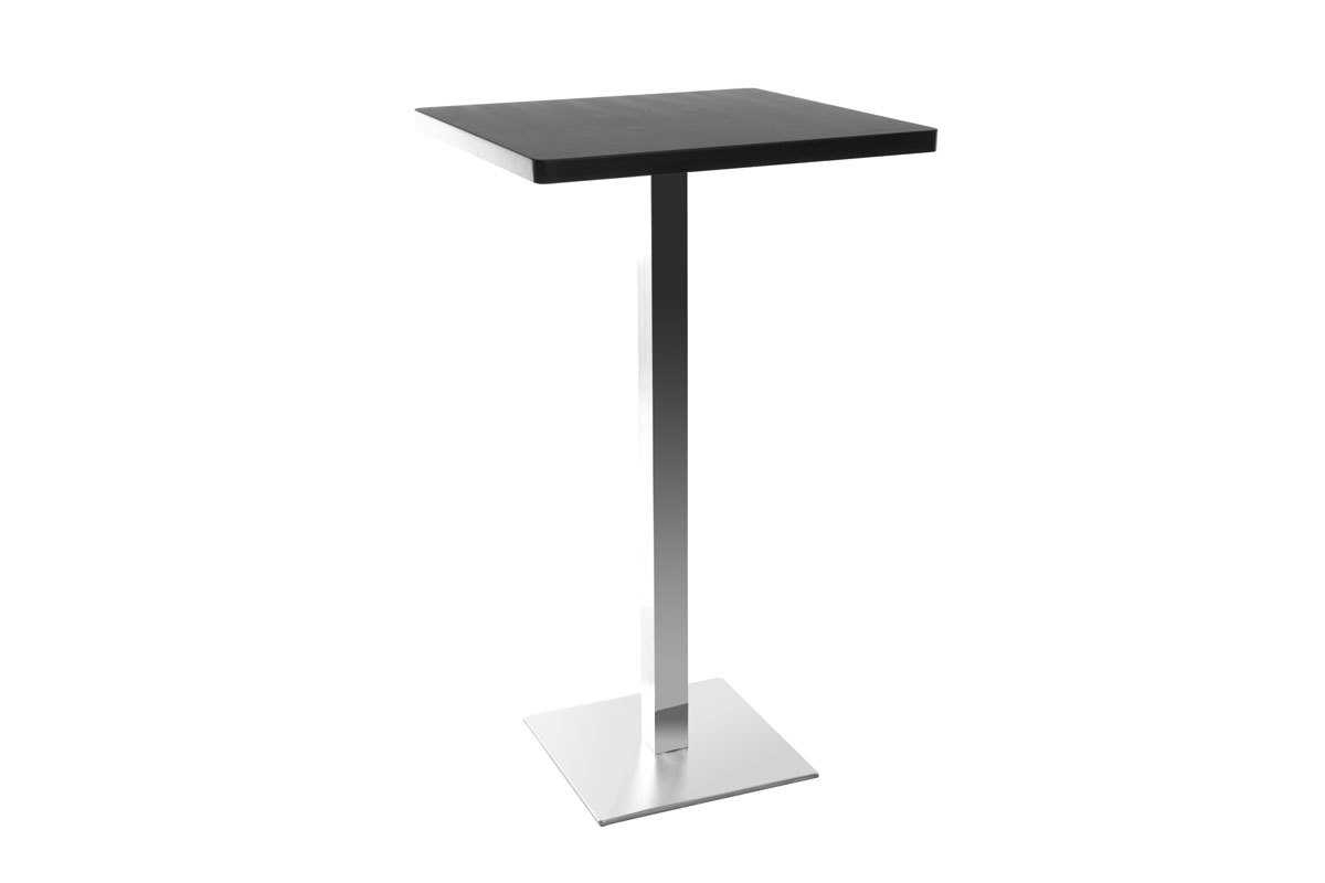 Table de bar design carre noire L60 cm JORY