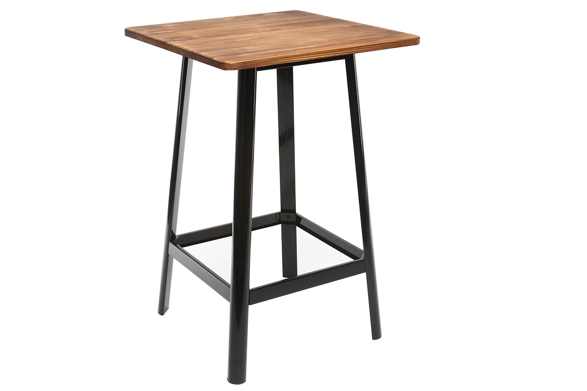 Table de bar design noire L70 cm JONES