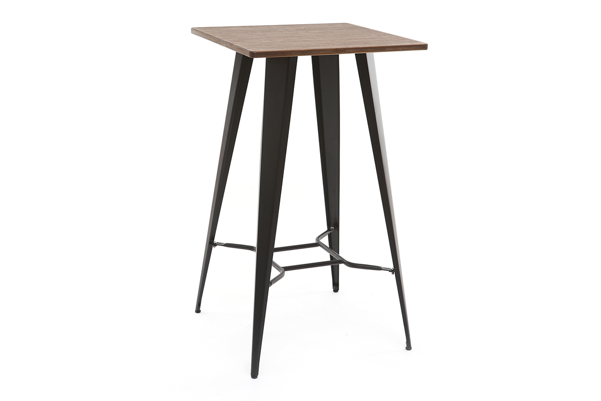 Table de bar mtal noir L60 cm HOCKER