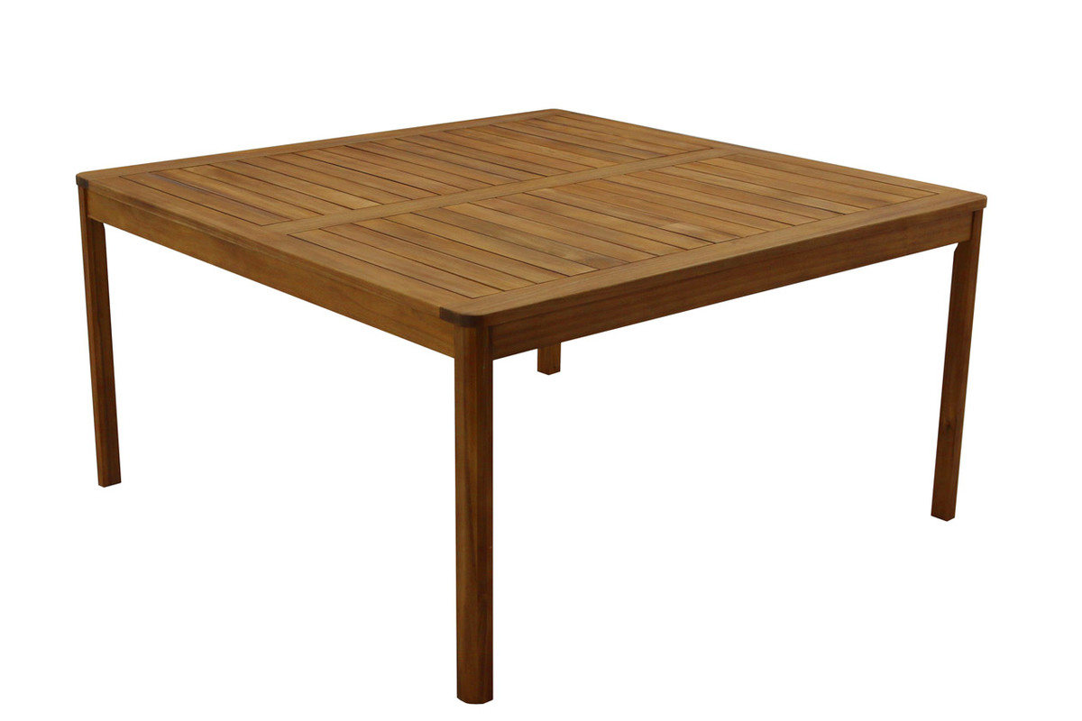 Table de jardin carre en bois massif L147 cm AKIS