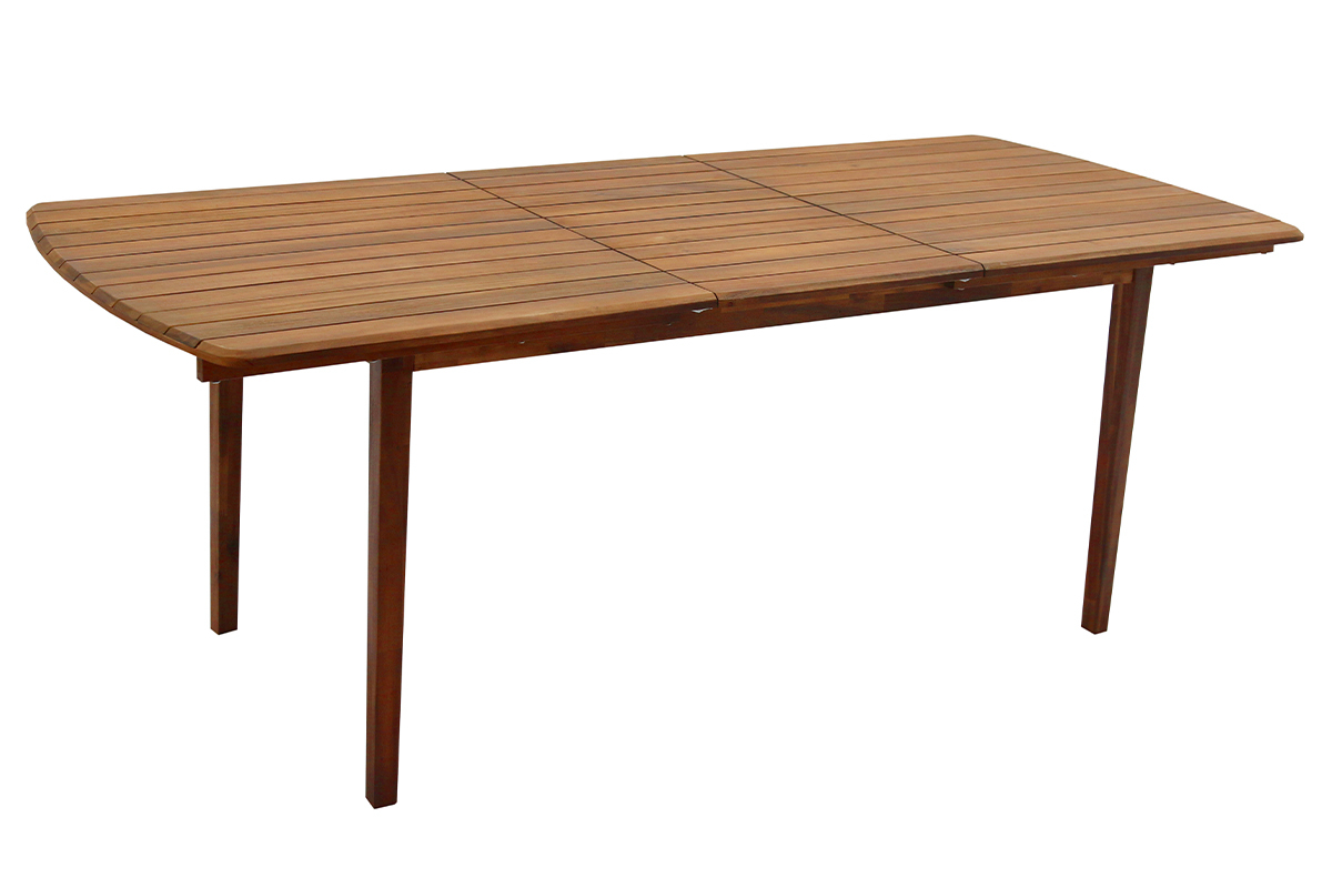 Table de jardin extensible rectangulaire en bois massif L160-210 cm CANOPEE