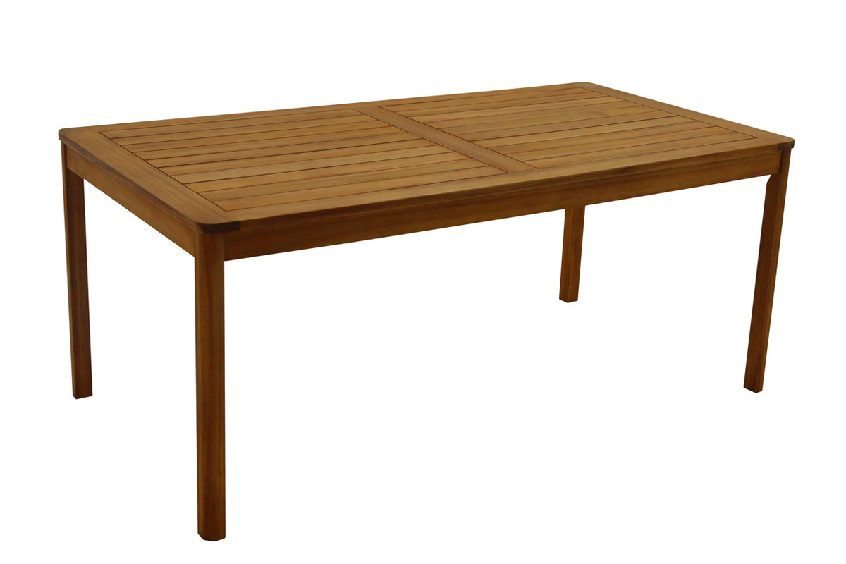 Table de jardin rectangulaire en bois massif L180 cm AKIS