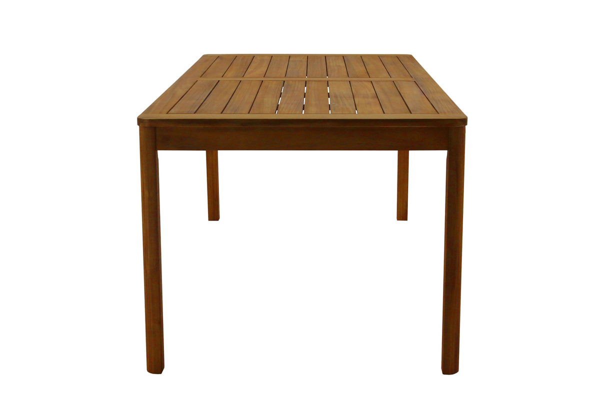 Table de jardin rectangulaire en bois massif L180 cm AKIS