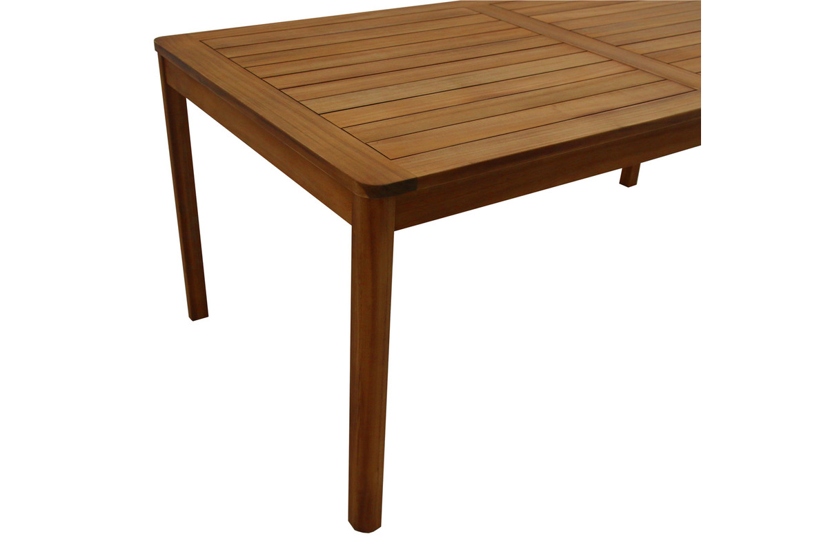 Table de jardin rectangulaire en bois massif L180 cm AKIS