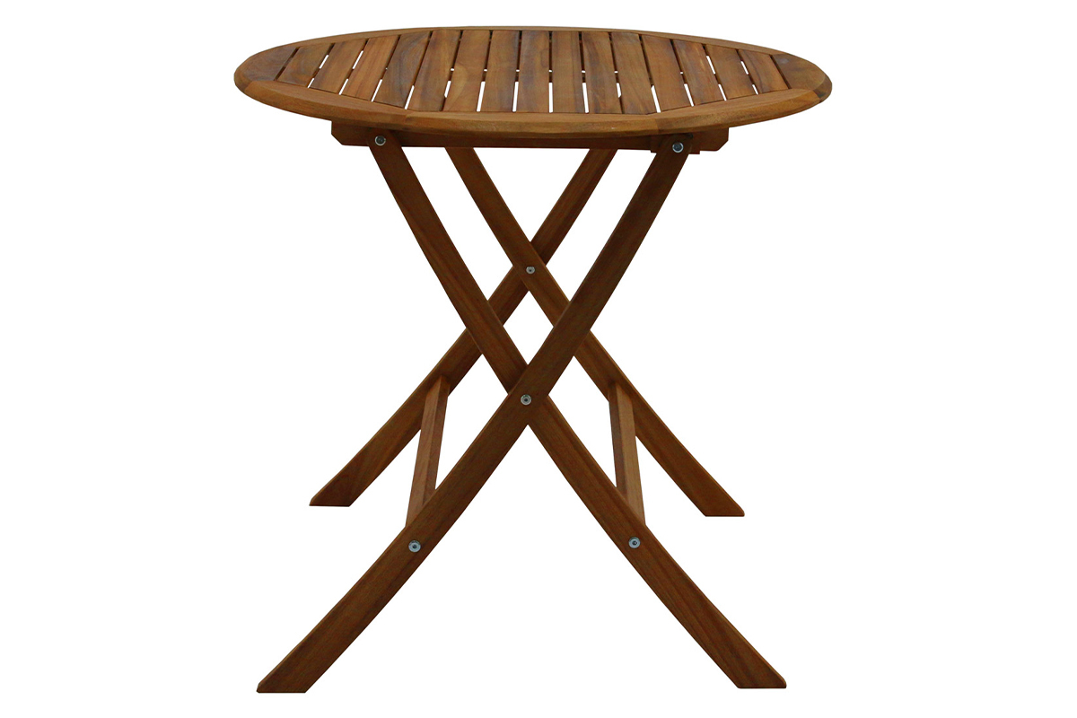 Table de jardin ronde bois massif D80 cm CANOPEE