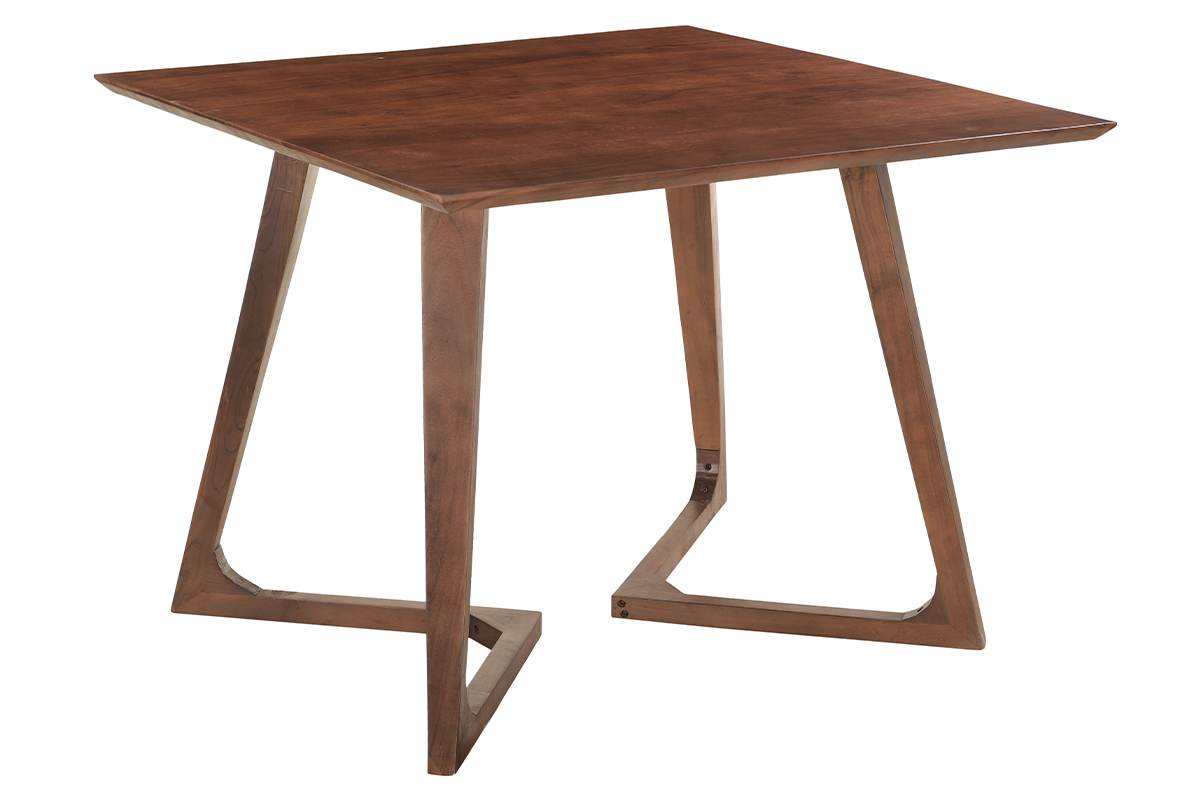 Table design carre en bois massif L100 cm BANDOL