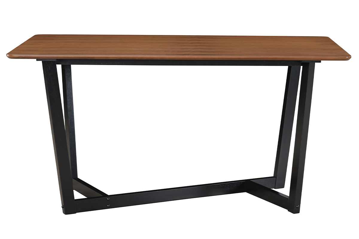 Table design rectangulaire noyer et bois teint noir L150 cm KOUK