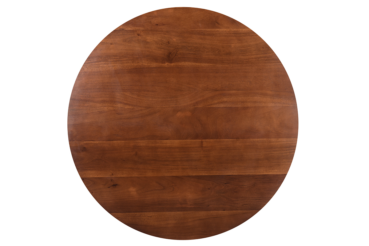 Table design ronde en bois massif L115 cm BANDOL