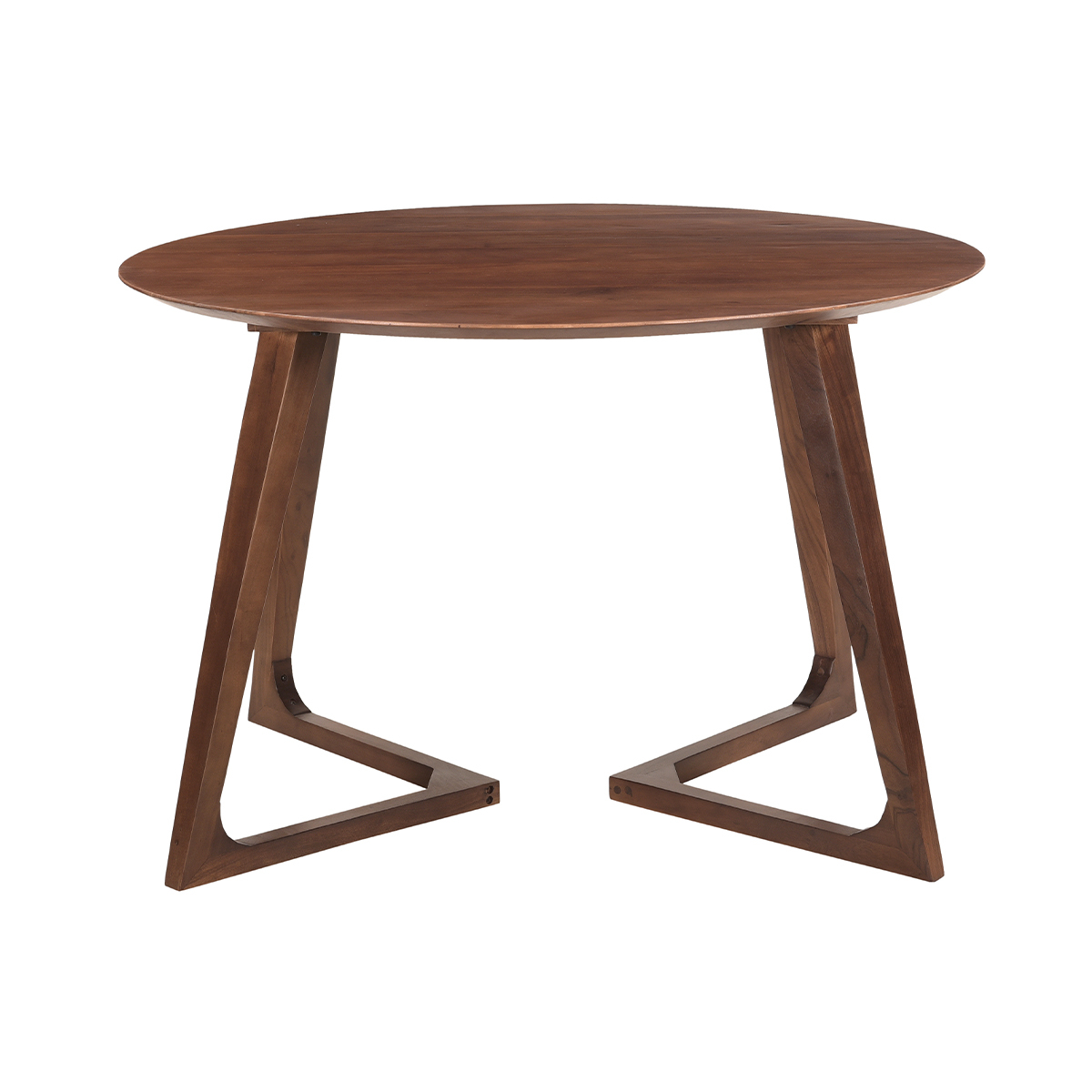 Table design ronde en bois massif L115 cm BANDOL