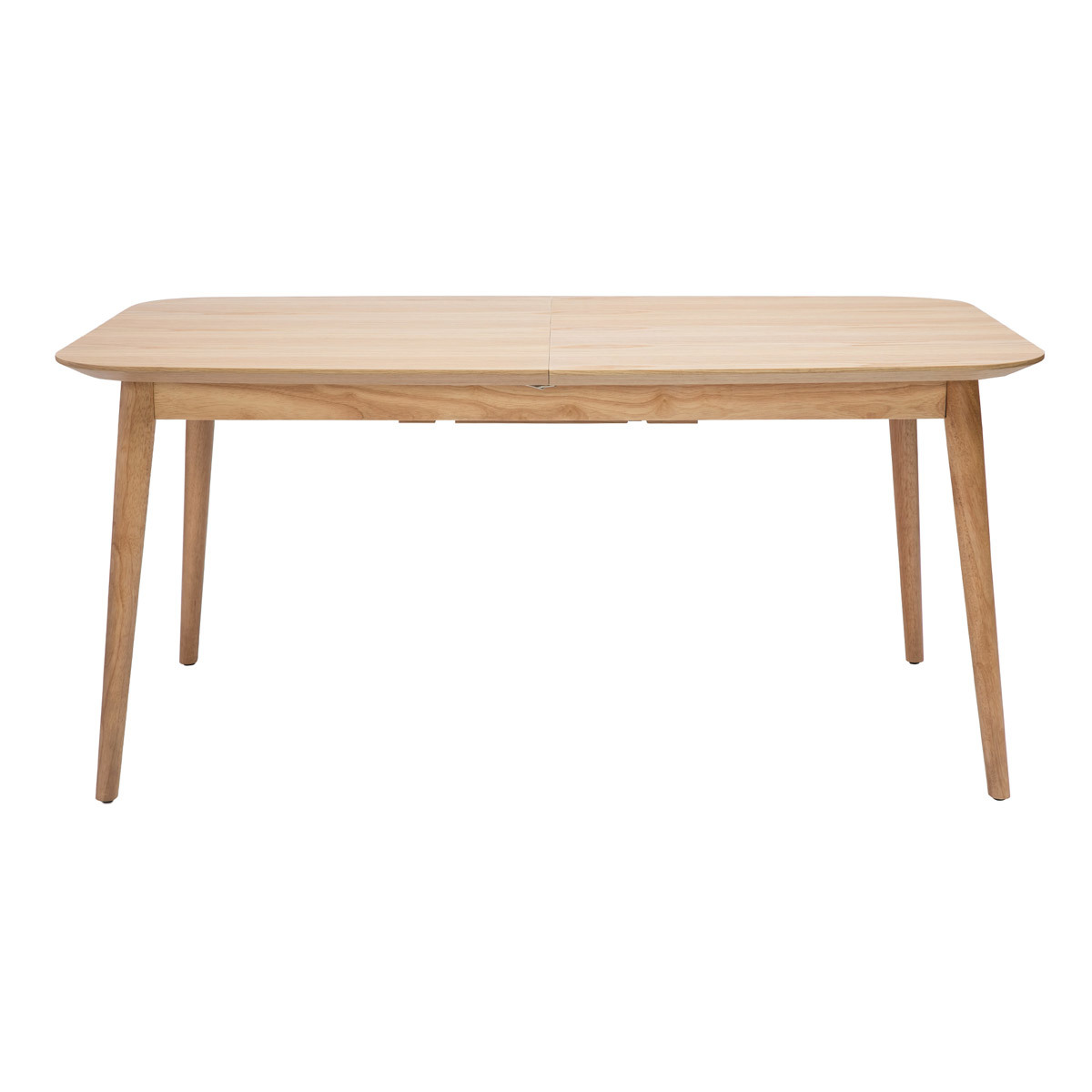 Table extensible rallonges intégrées rectangulaire en bois clair chêne L160-210 cm ANK