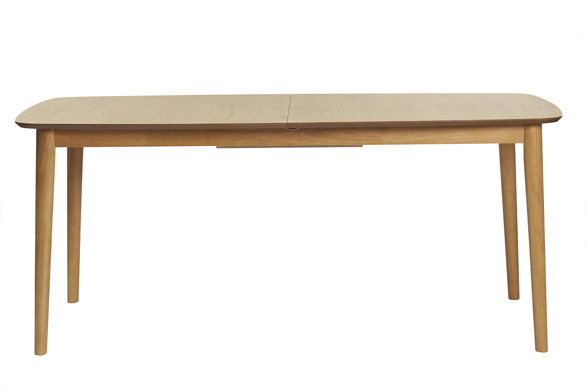 Table extensible rallonges intgres rectangulaire en bois clair chne L180-220 cm EGO