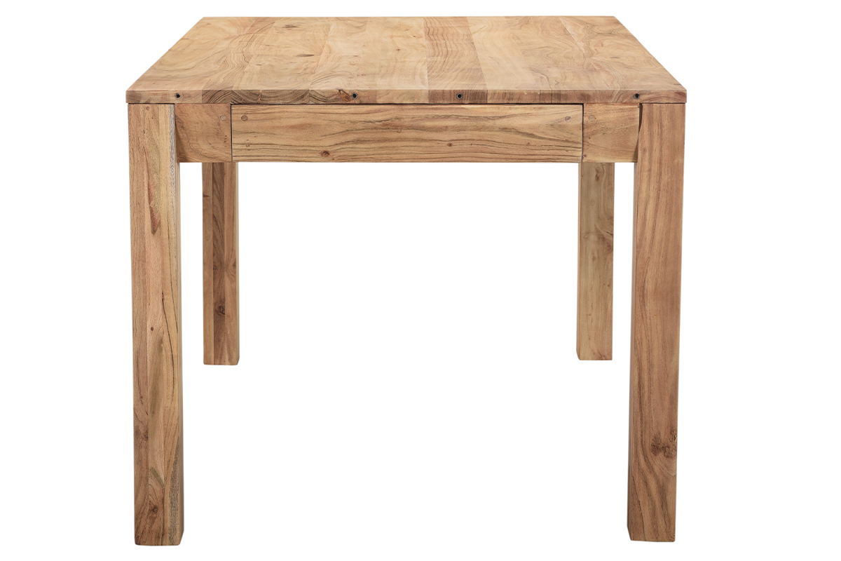 Table extensible rallonges intgres rectangulaire en bois massif L120-210 cm BALTO