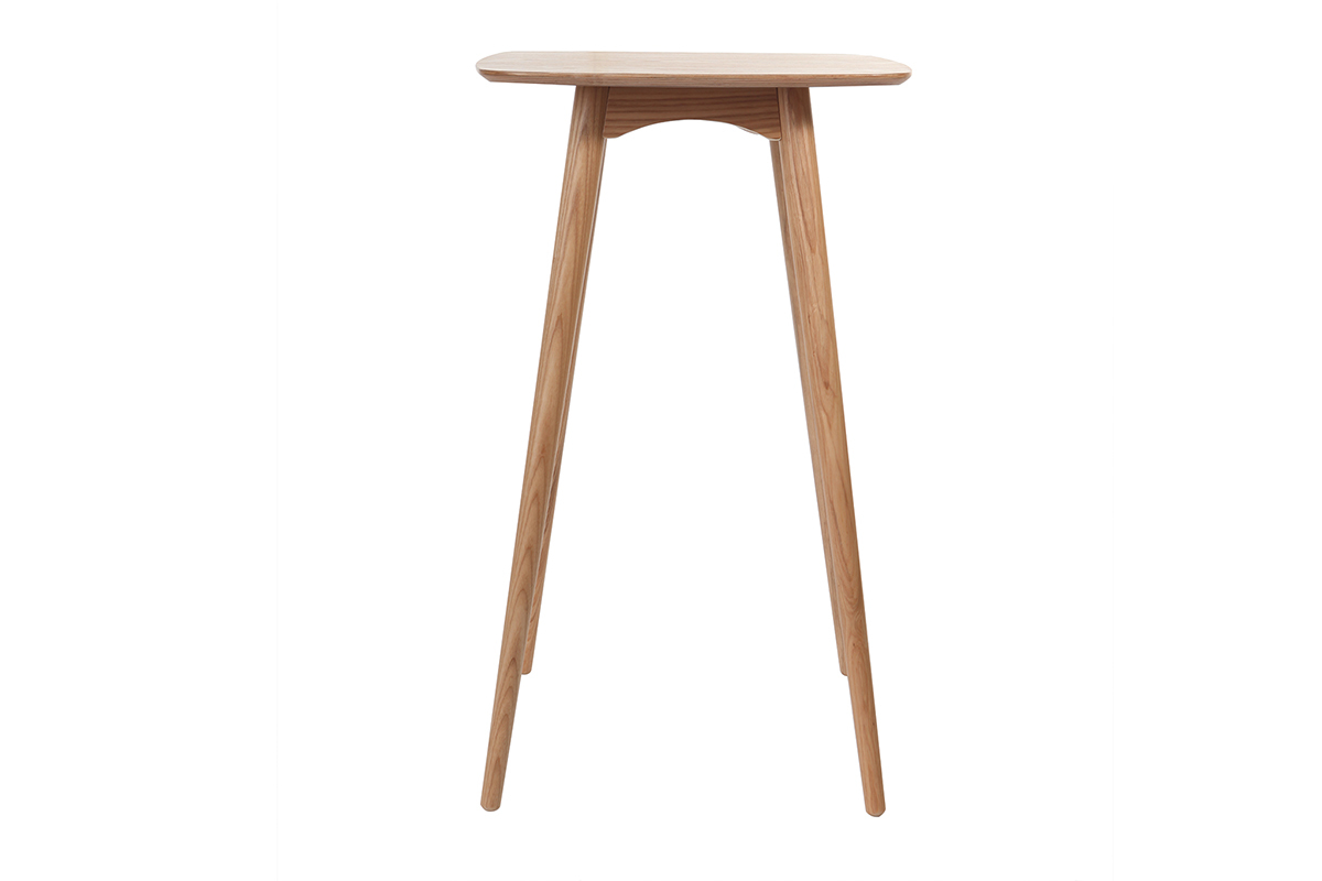 Table haute carre frne scandinave L60 cm BALTIK