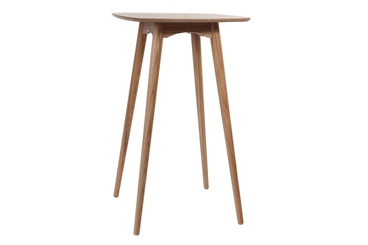 Table haute carre frne scandinave L60 cm BALTIK