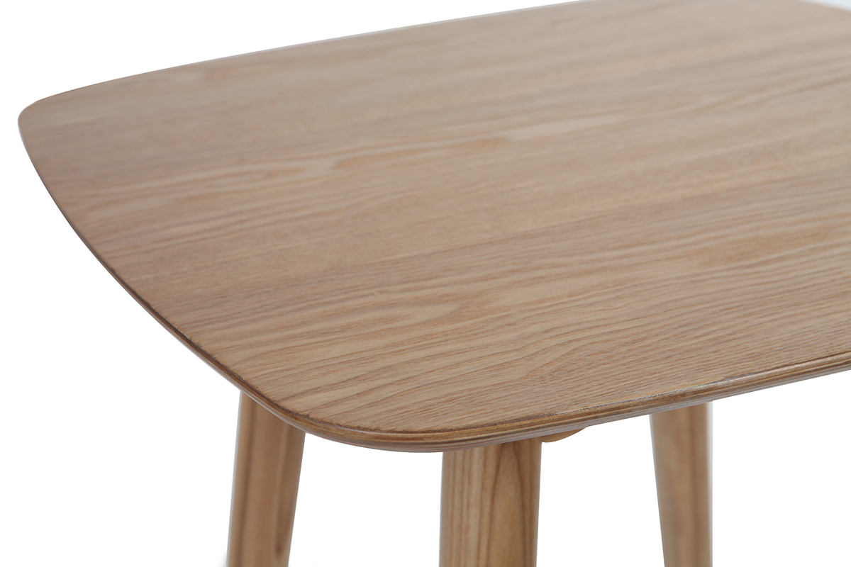 Table haute carre frne scandinave L60 cm BALTIK