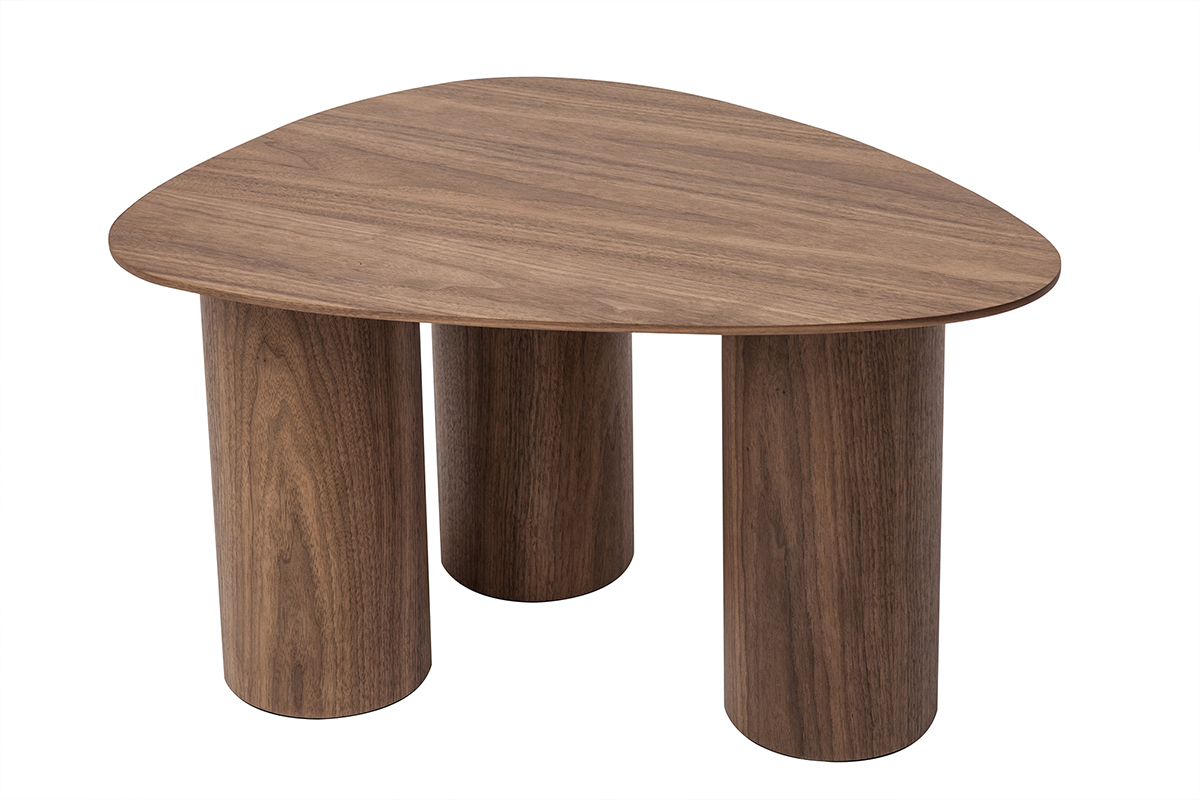 Tables basses gigognes design en bois fonc (lot de 2) FOLEEN