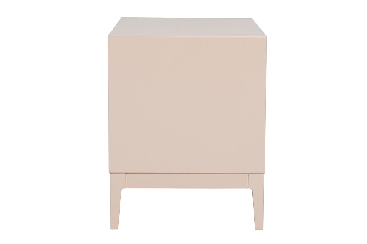 Tables de chevet rose et mtal dor avec rangements L60 cm (lot de 2) GIANA