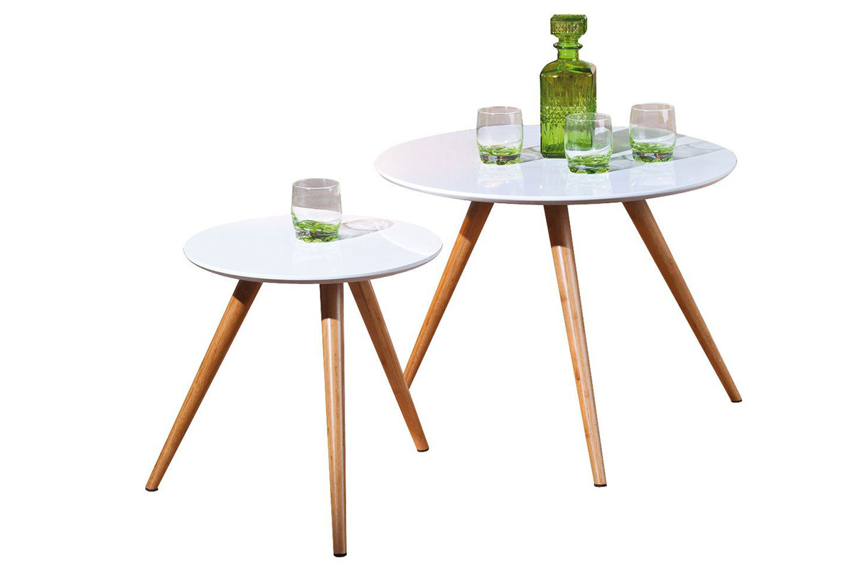 Tables gigognes design (lot de 2) BAMBOU