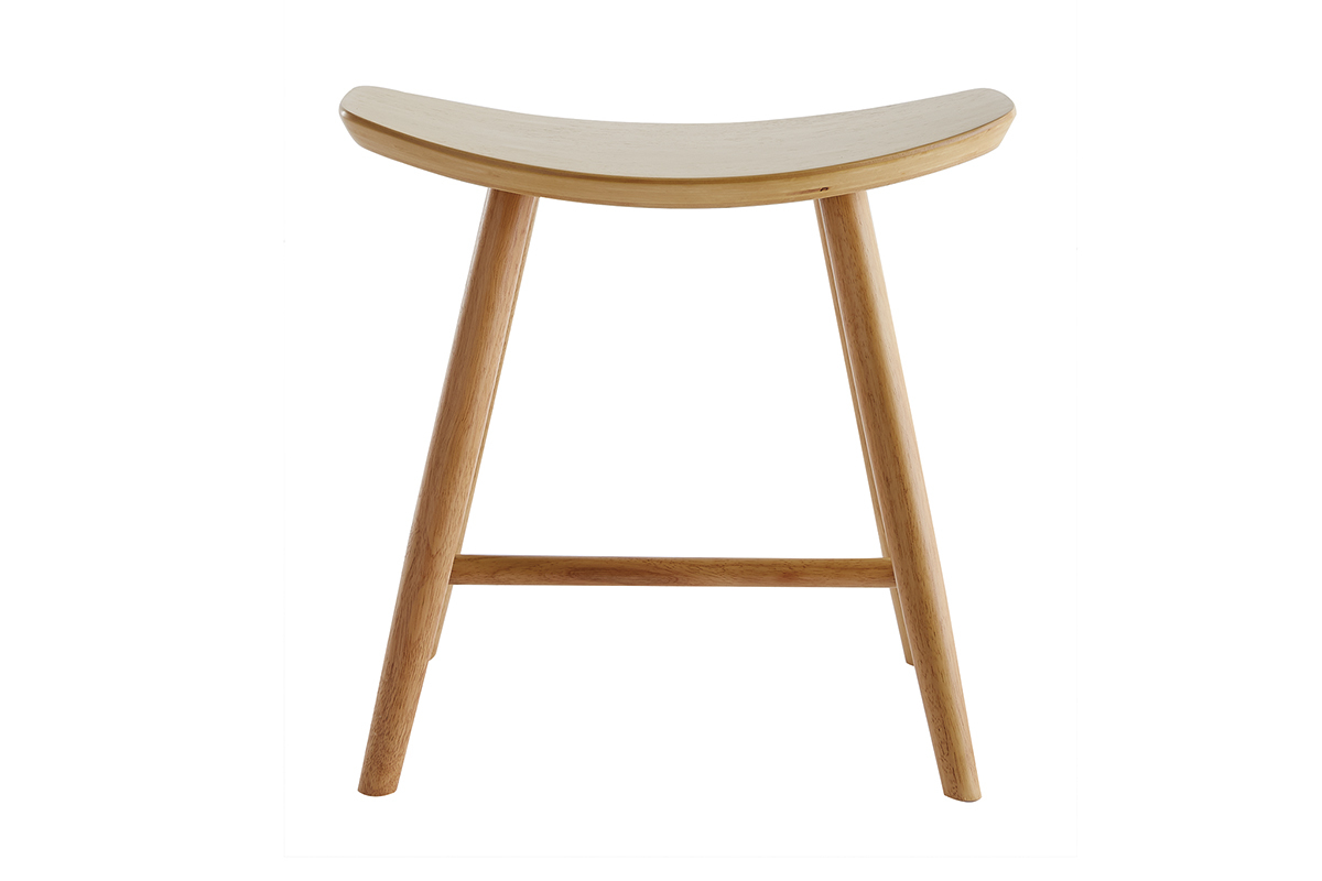 Tabouret bas bois clair H46.5 DEMORY