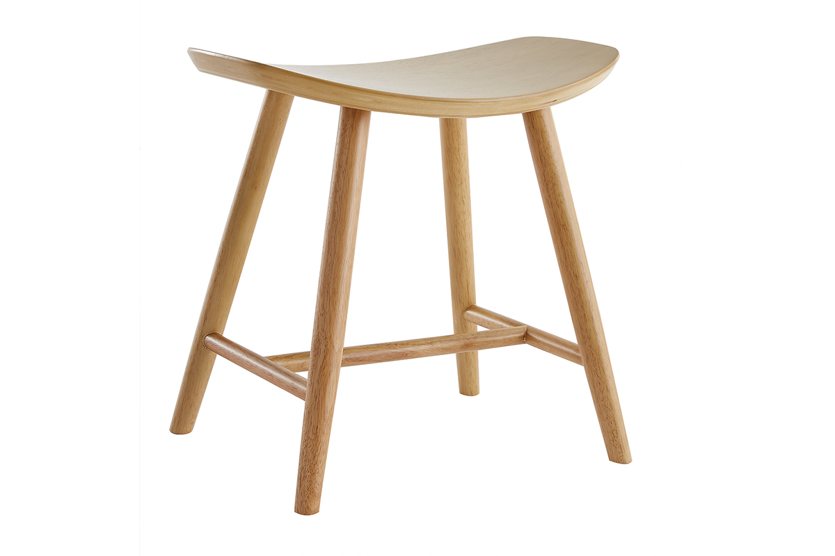 Tabouret bas bois clair H46.5 DEMORY