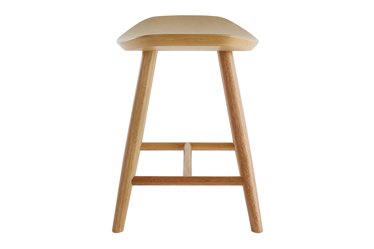 Tabouret bas bois clair H46.5 DEMORY