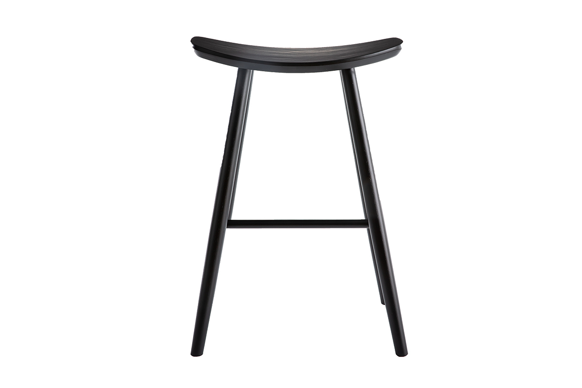 Tabouret de bar bois noir H65 cm DEMORY