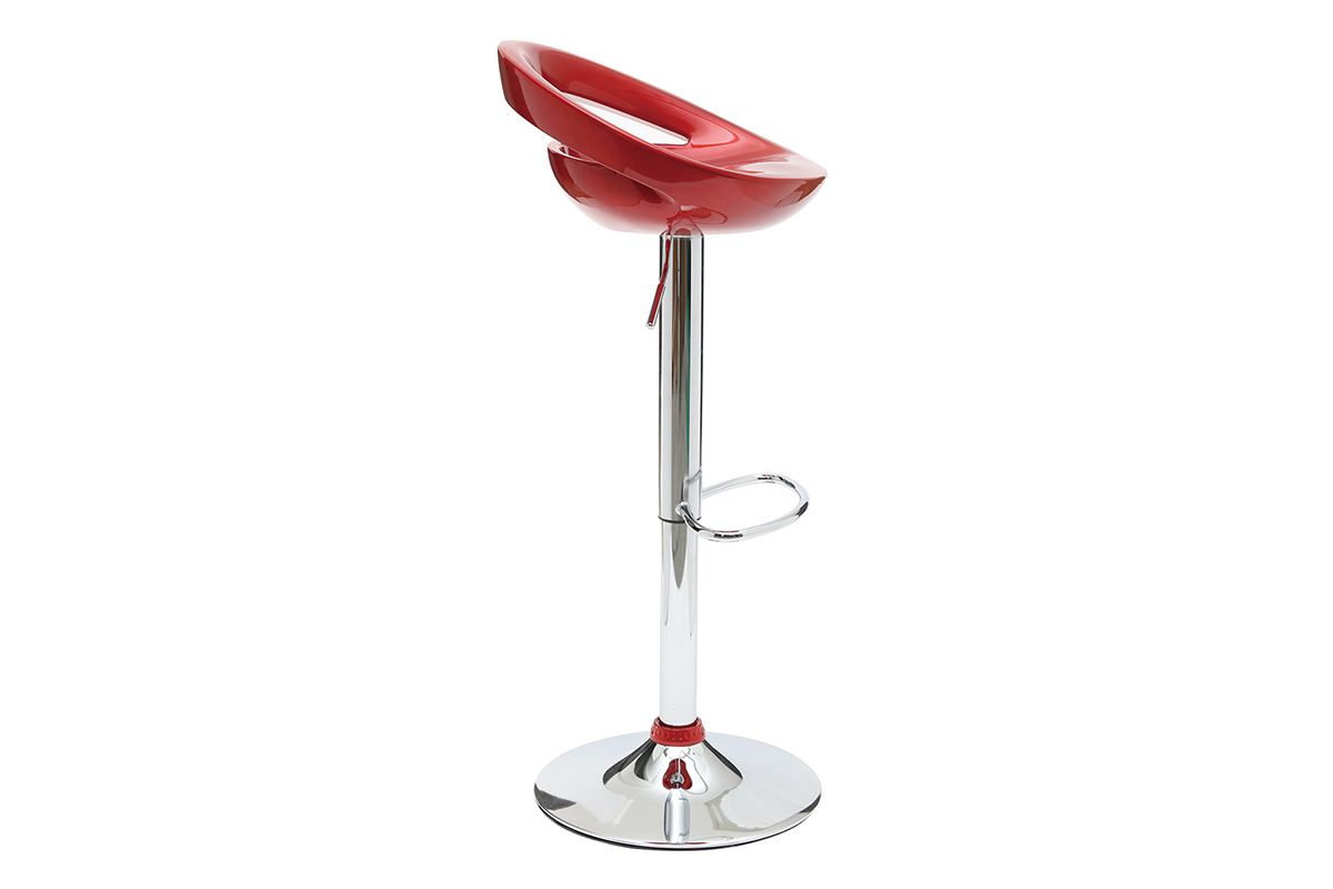 Tabouret de bar / cuisine moderne lie de vin COMET (lot de 2)