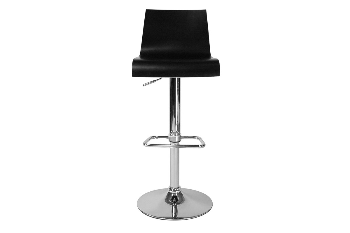 Tabouret de bar / cuisine noir moderne NEWSURF (lot de 2)