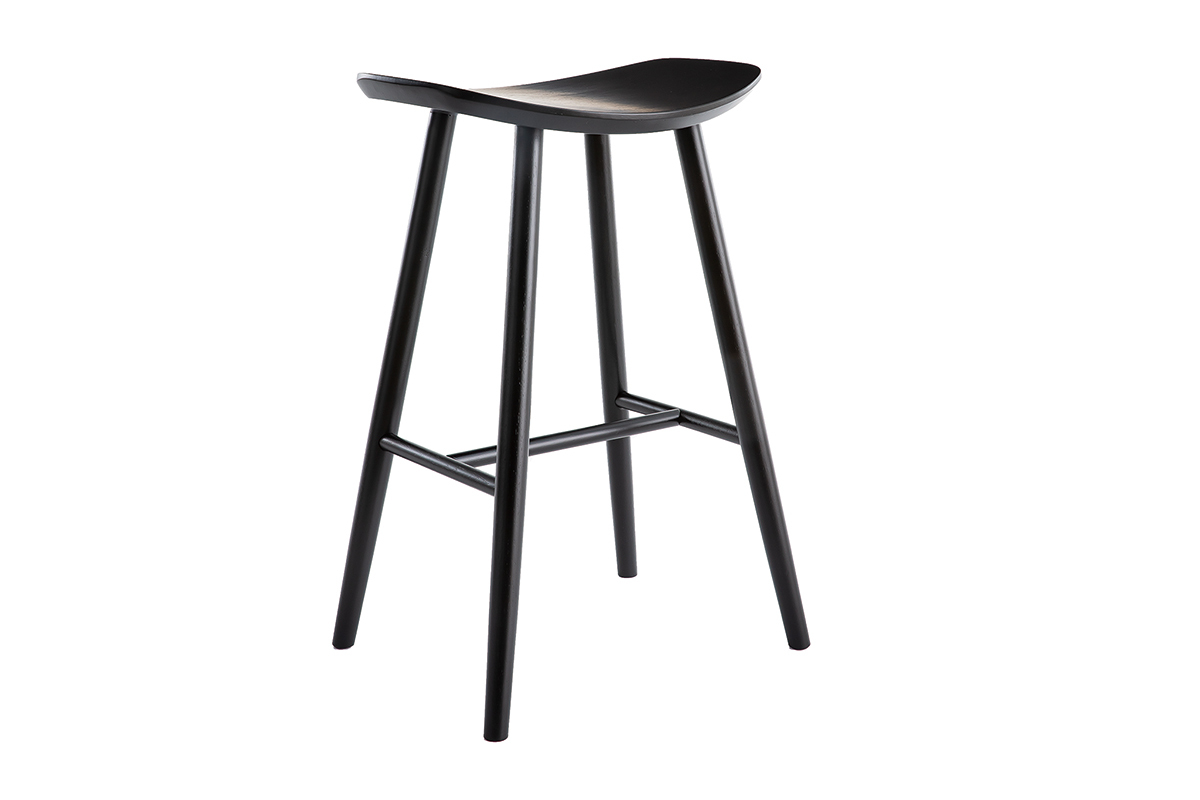 Tabouret de bar design noir 72 cm DEMORY