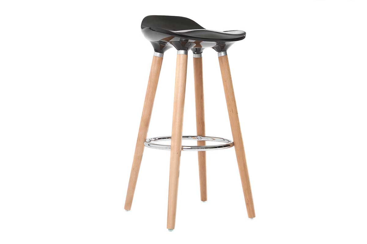 Tabouret de bar design noir scandinave GILDA